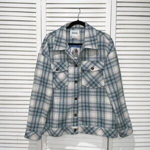 Boston Traders Plaid White and Blue Shacket